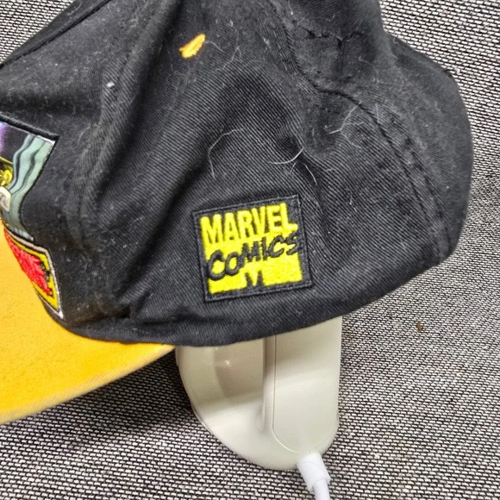 Marvel Comic Wolverine Snapback Hat Black Yellow Comic Panel Patch 2012 Cap OSFM